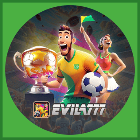 Imagem promocional da EVIL777 mostrando a plataforma e suas vantagens